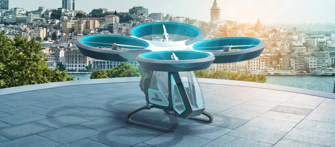 CEZERİ: Την πρώτη του πτήση πραγματοποίησε το πρώτο τουρκικό ιπτάμενο αυτοκίνητο